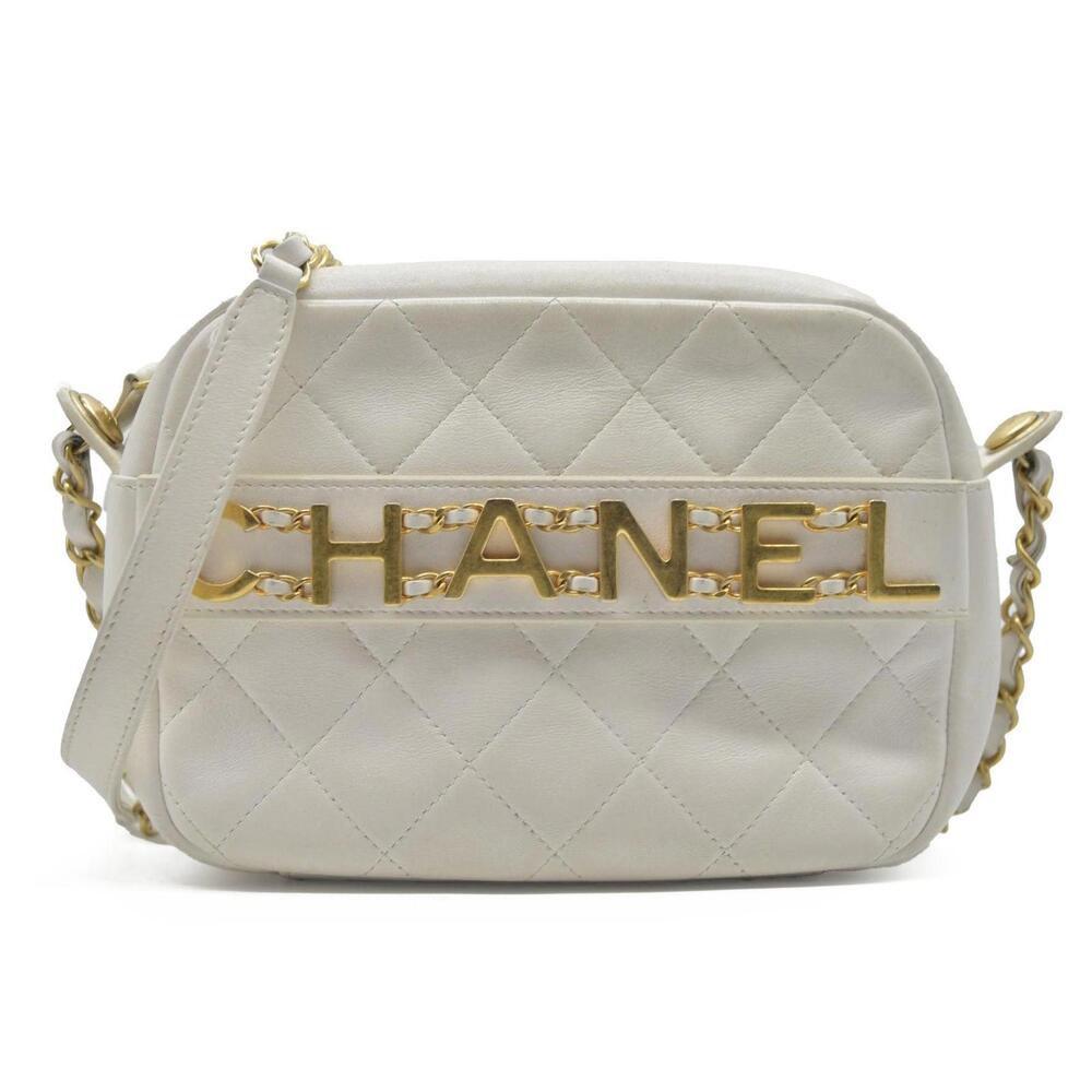 $4100 Chanel Calfskin Quilted Enchained Camera Case Bag 2020